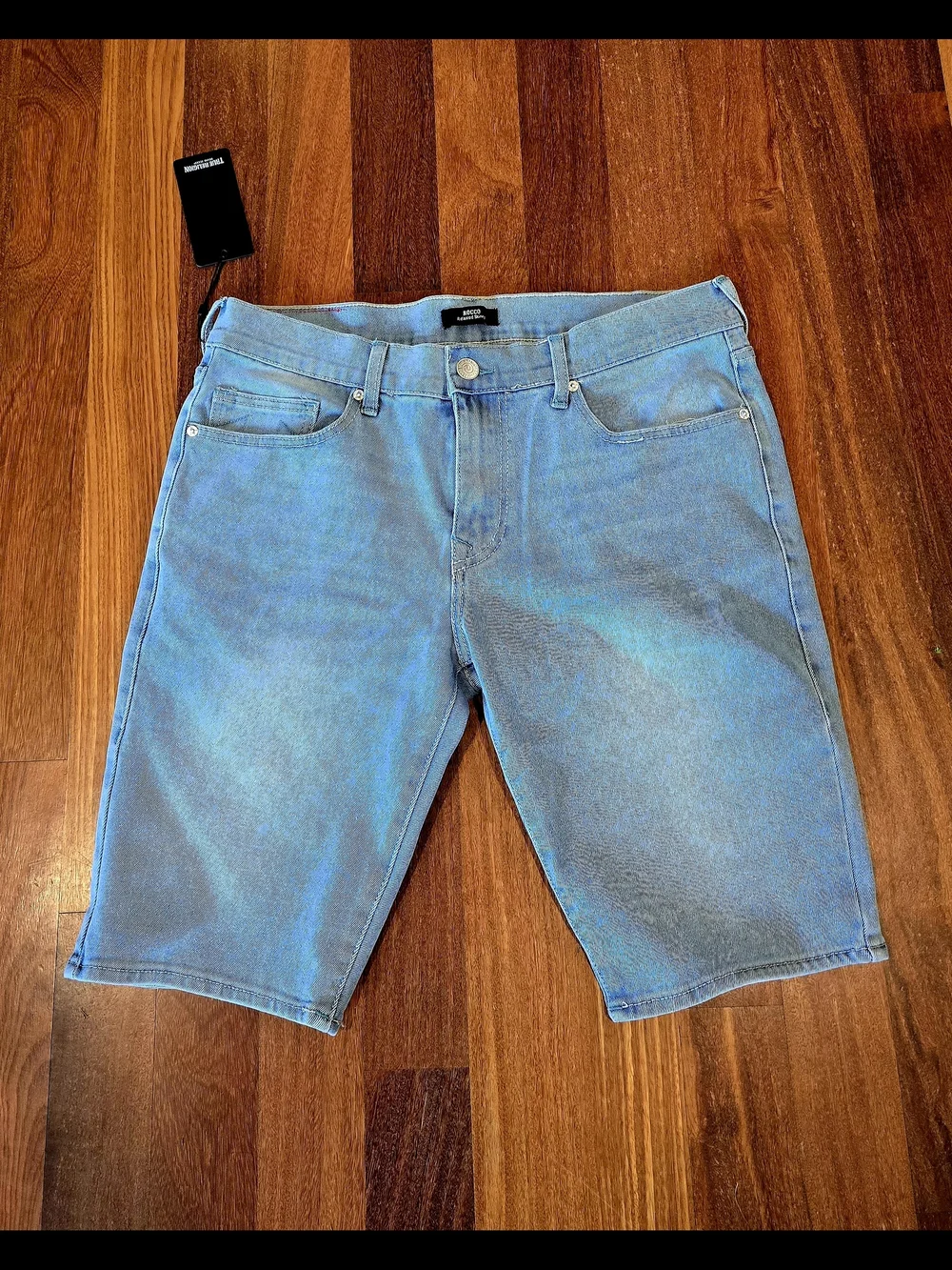 True Religion Light Blue Denim Jean Shorts
